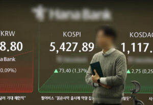 KOSPI 5400돌파 모습